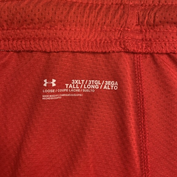 Under Armour Tech Mesh Shorts Mens Size 3XLT Red Unlined Pockets 1328705-600 NEW - Picture 3 of 4